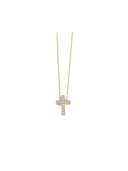 George Art Jewels Gold Kreuz 9K Beidseitig mit Kette