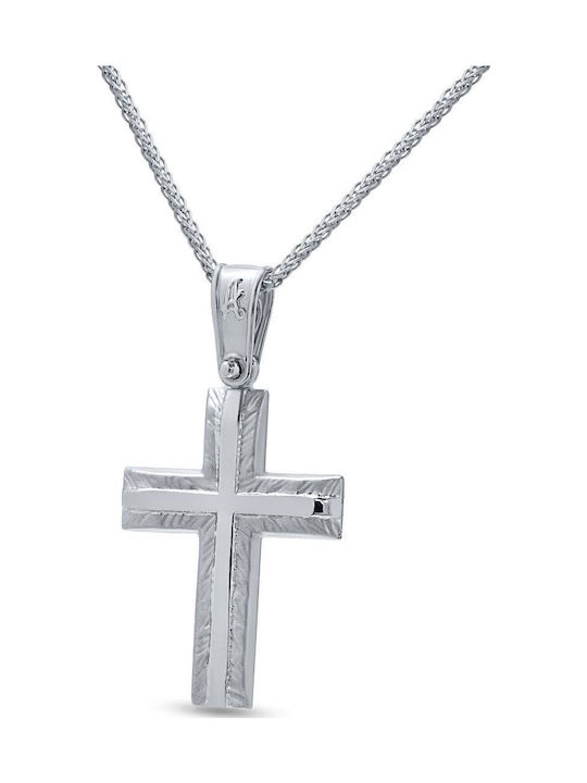Anorado Herren Weißgold Kreuz 14K