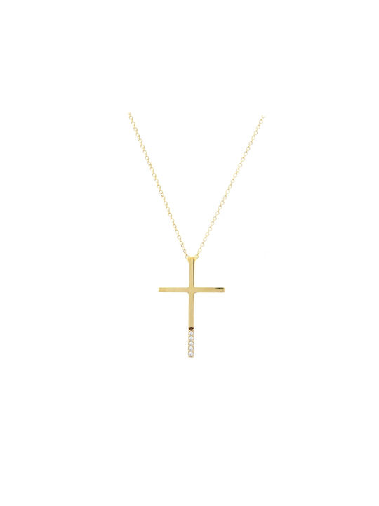 Art d or Damen Rosa Gold Kreuz 9K mit Kette