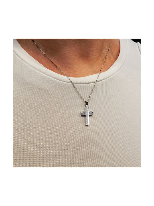 Art d or Women's White Gold Cross 14K with Chain