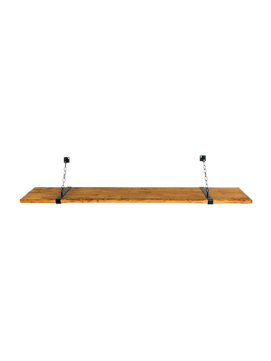 Ράφι Τοίχου Καφέ 120x30x2.8εκ.