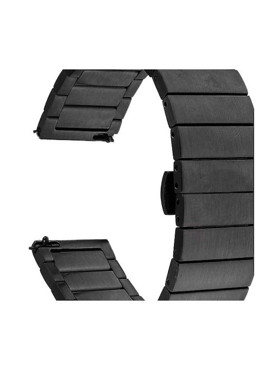 Metallic-Armband Schwarz 20mm