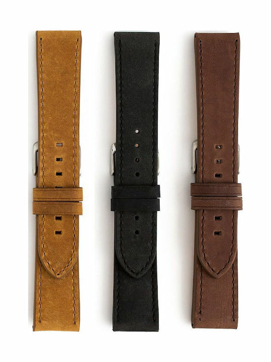 KOSTELO Lederriemen Tabac Braun 20mm