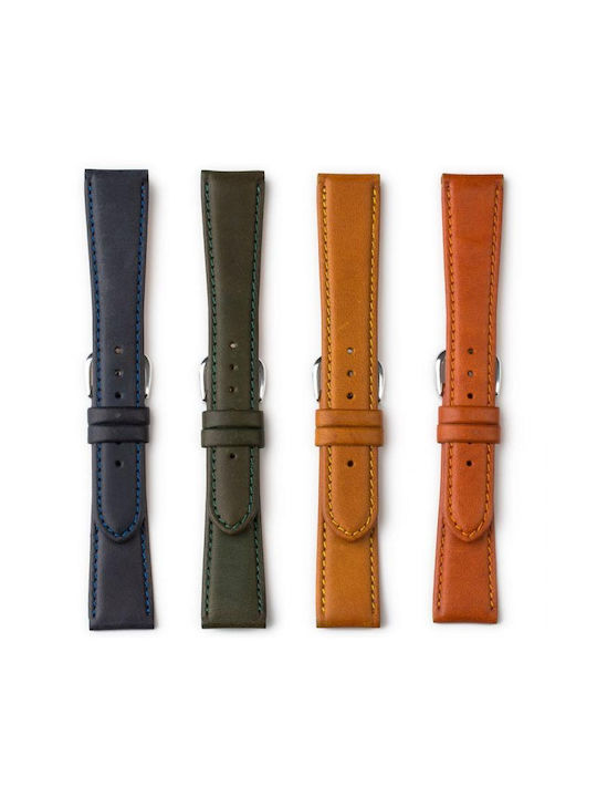 Leather Strap Tabac Brown 18mm