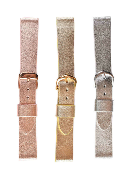 Leather Strap Silver 20mm