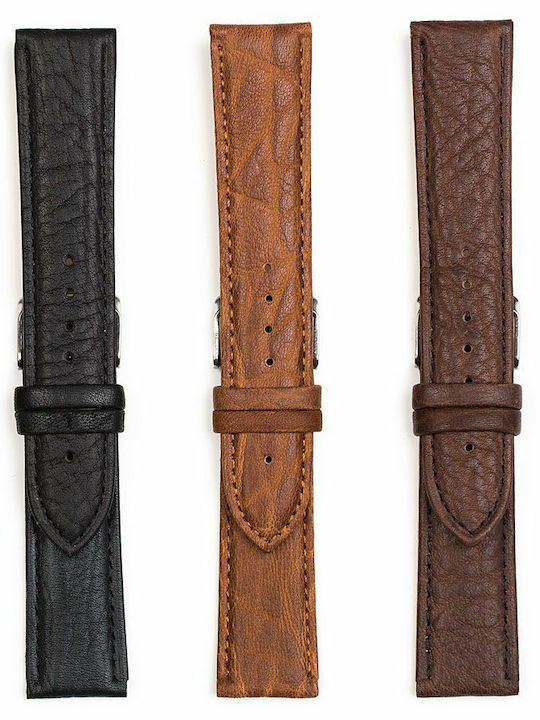 KOSTELO Lederriemen Tabac Braun 18mm