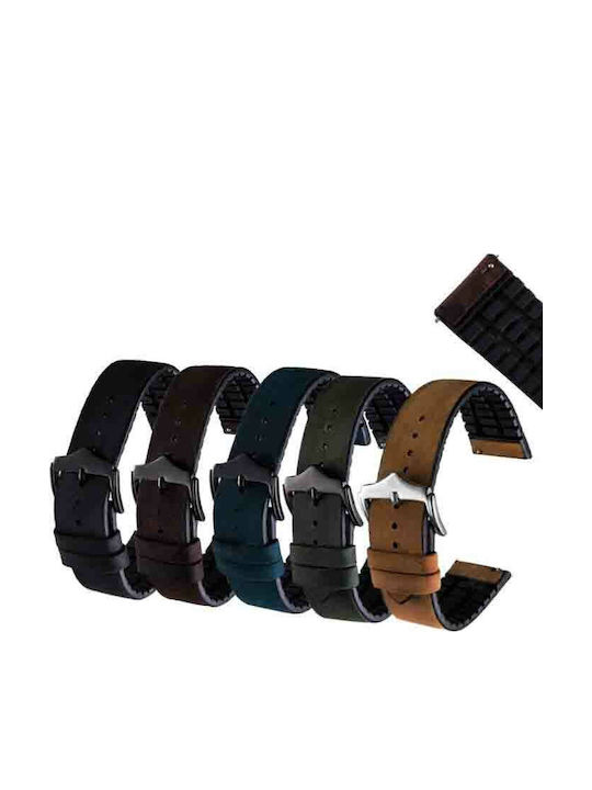 KOSTELO Leather Strap Navy Blue 20mm