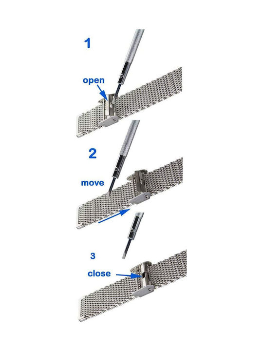 KOSTELO Μεταλλικό Μπρασελέ Μαύρο 18mm KOSTELO Μεταλλικό Μπρασελέ Μαύρο 18mm