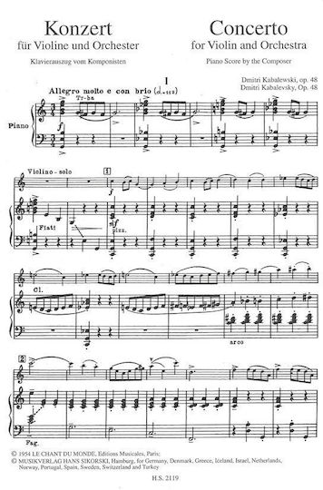 Sikorski Kabalewski - Concerto Παρτιτούρα για Πιάνο
