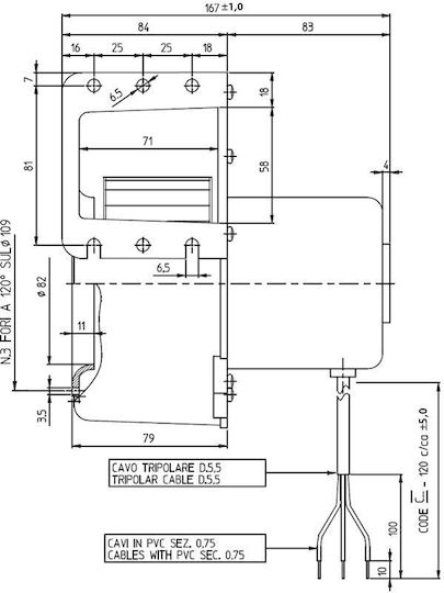 Fergas Querstromventilator für Pelletofen