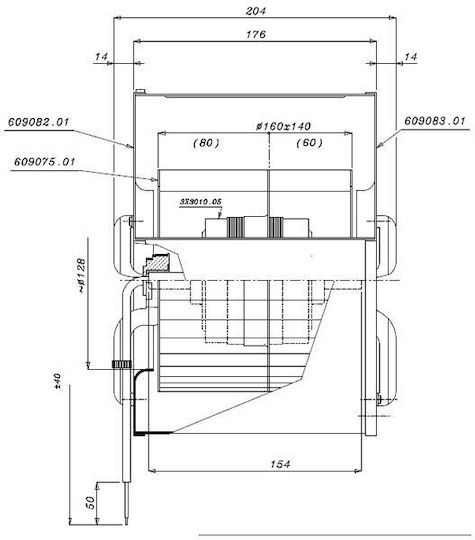 Mmotors Ventilator cu flux încrucișat pentru cazan