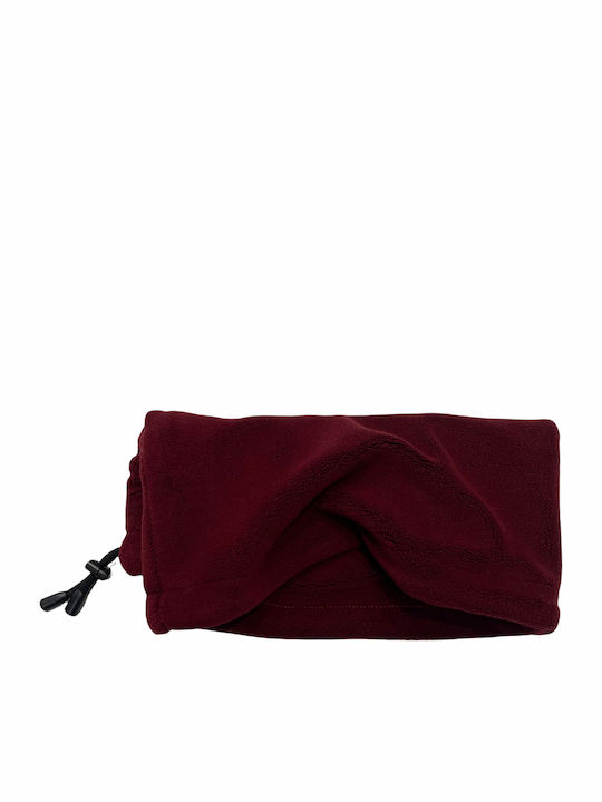 Fular din lână pentru femei Fleece Gât Burgundy