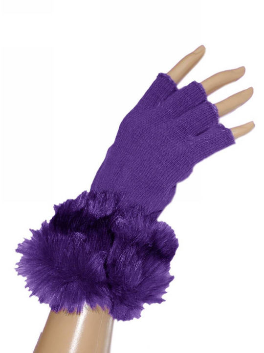 Lila Gestrickt Handschuhe