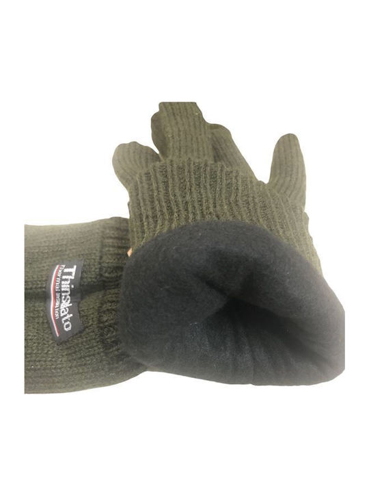Men's Knitted Gloves Khaki