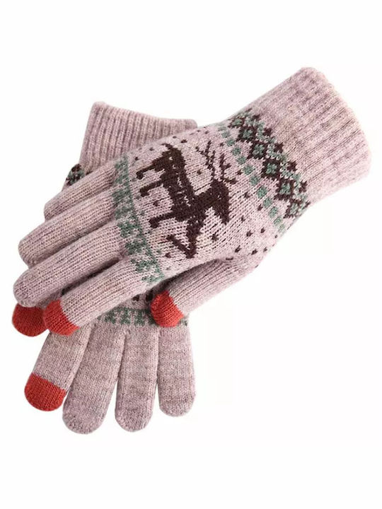 Techsuit Unisex Woolen Gloves Khaki Touchscreen