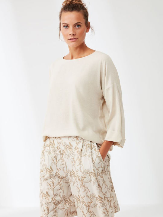 Penye Mood Sommer Damen Pyjama-Set Weiß