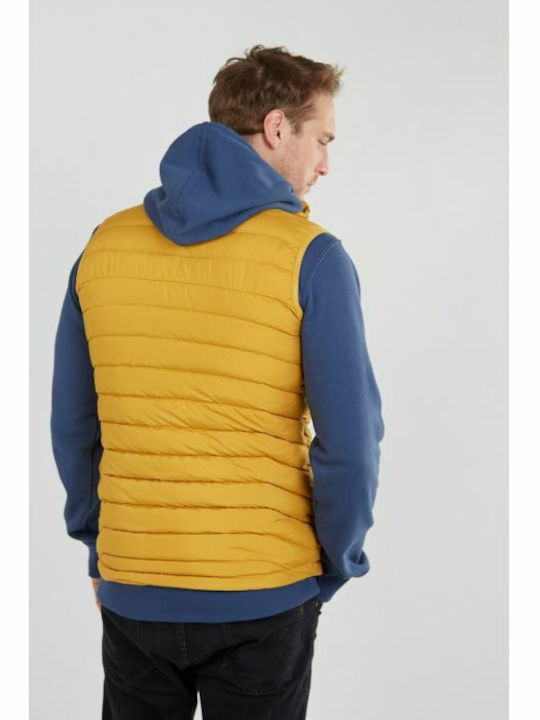 Fundango Ärmellos Herren Jacke Puffer Gelb