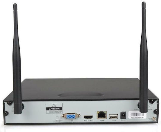 Überwachungssystem Nvr 4 Kameras Drahtlose Kameras IP 720P mit Rekorder NVR