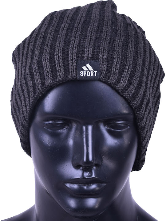 Ribbed Beanie Cap Black