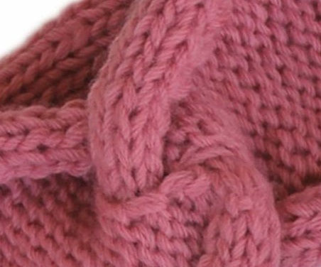 Γυναικείο Headband Πλεκτό σε Ροζ χρώμα