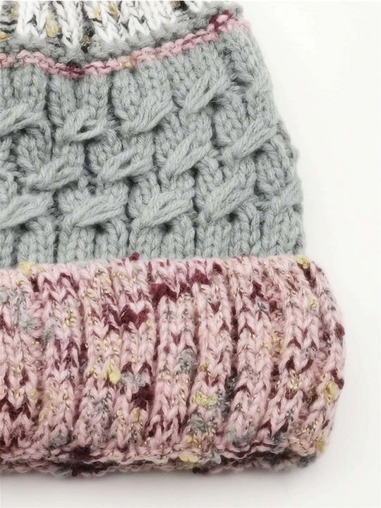 Pom Pom Beanie Γυναικείος Σκούφος Πλεκτός