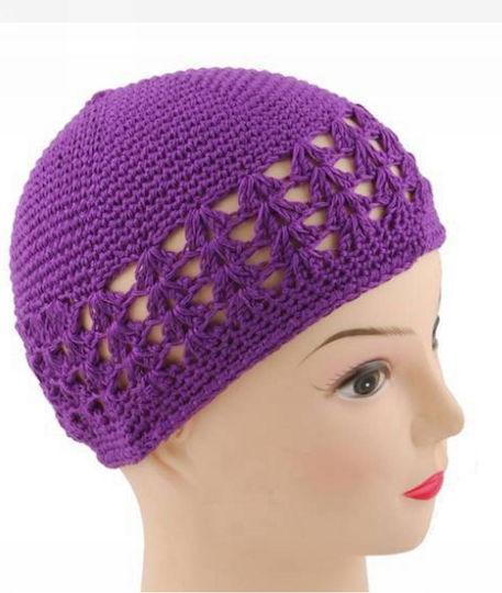 Beanie Γυναικείος Σκούφος Πλεκτός σε Μωβ χρώμα