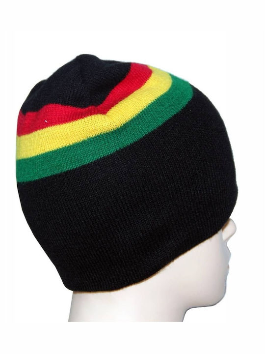 Beanie Unisex Σκούφος Πλεκτός σε Μαύρο χρώμα