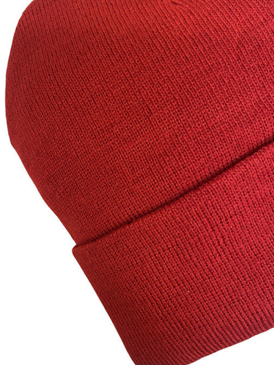 Karfil Beanie Ανδρικός Σκούφος Πλεκτός σε Κόκκινο χρώμα