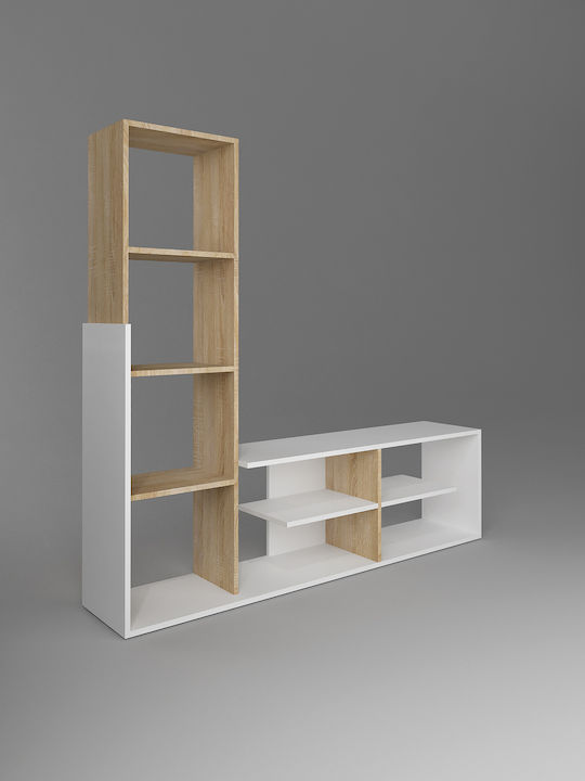 Unitate TV pentru sufragerie Victoria White-Sonoma L151xA30xÎ142cm