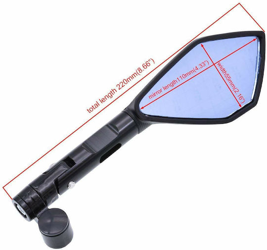 Motorcycle Mirrors 2pcs Gold