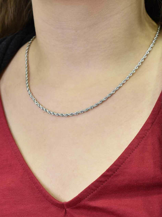 Goldjewels Chain Neck Spiral made of Steel Thin Thickness 3mm and Length 50cm