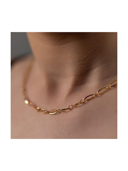 Chain Neck from Steel Gold-plated Length 45cm