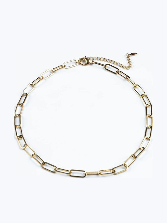 Cuoro Chain Neck made of Steel Gold-plated