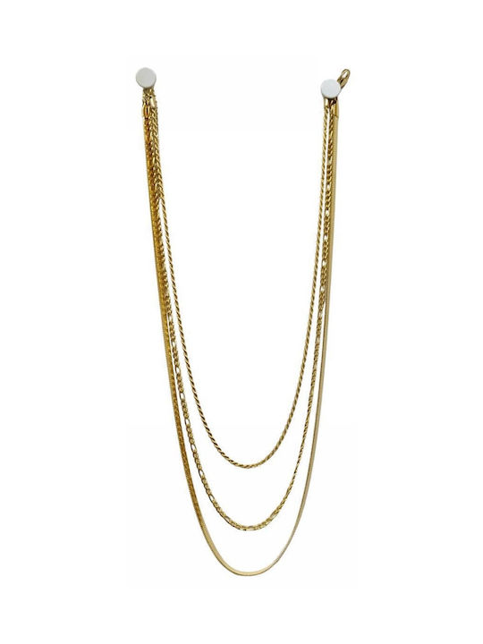 Tatu Moyo Chain Neck Spiral from Steel Gold-plated