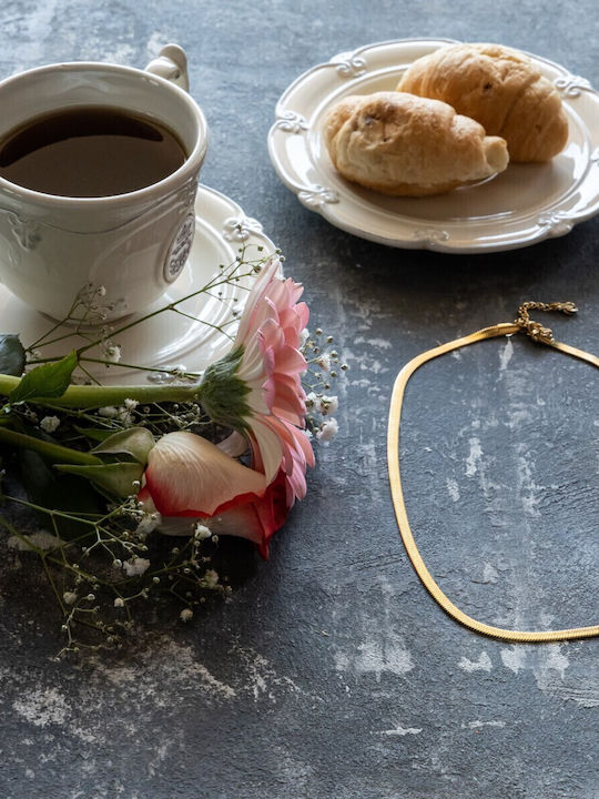 Cuoro Вериги Врат Златно Покритие от Стомана