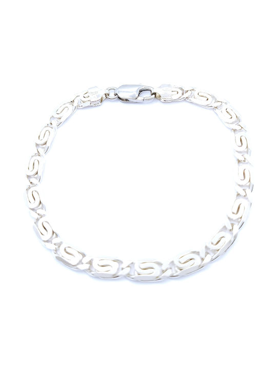 PS Silver Silver Chain Hand Wide Thickness 6.70mm and Length 22.8cm