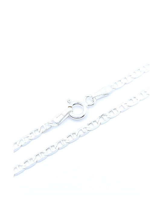 PS Silver Bărbătească Argintie Lănțișor Mână Subțire Grosime 2.2mm și Lungime 17cm