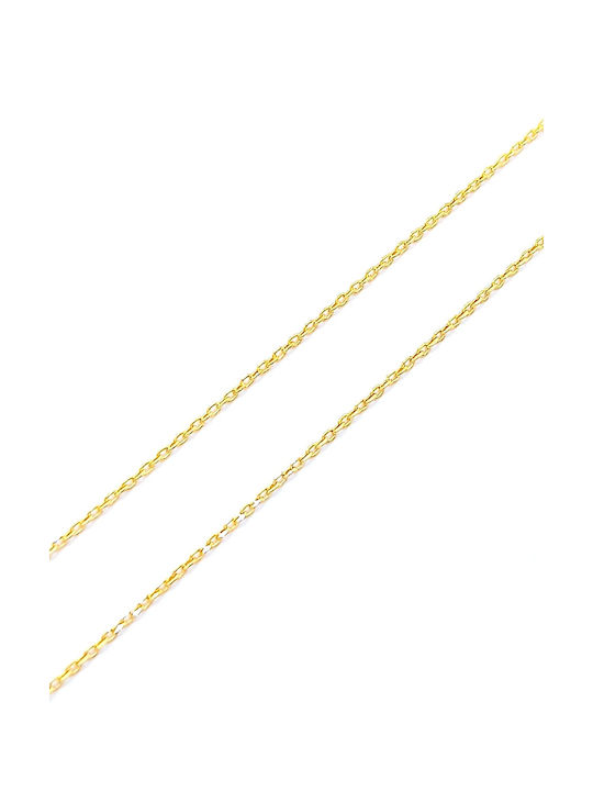 PS Silver Silver Chain Neck Gold-plated Thin Thickness 1.1mm and Length 42cm