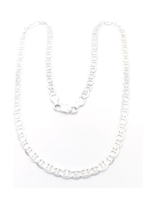 PS Silver Silver Chain Neck Wide Thickness 6.5mm and Length 55.7cm