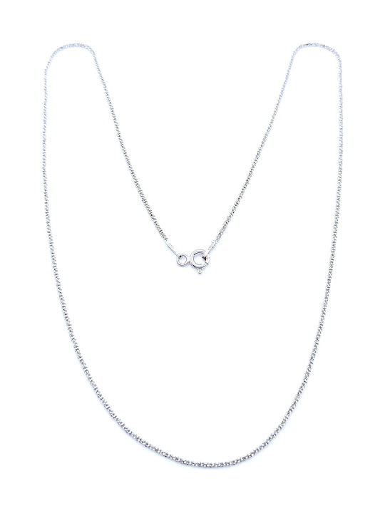 PS Silver Silberne Kette Nacken Dünn Dicke 1.3mm und Länge 55cm