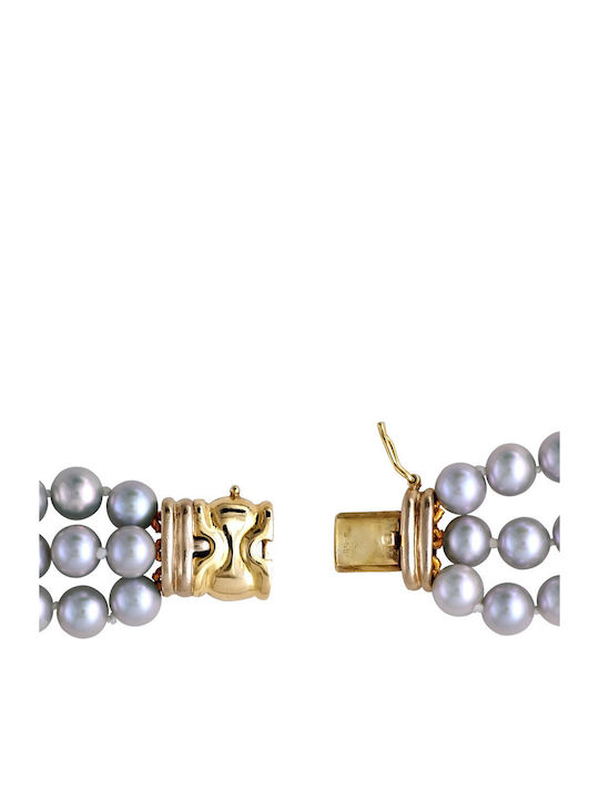 Margaritari Set with Necklace & Earrings from Gold 14K with Pearls