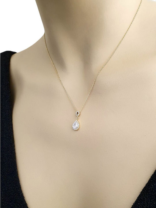 Papadopoulos Gold Set with Necklace & Earrings from Gold 14K