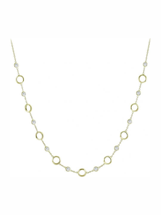 Art d or Set mit Halskette & Armband aus Gold 14K mit Steinen