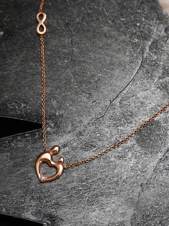 Art d or Set mit Halskette & Armband aus Roségold