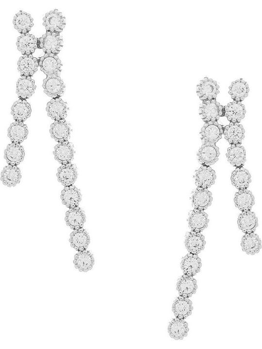 Vitopoulos Set with Necklace , Earrings & Ring from White Gold 14K with Stones