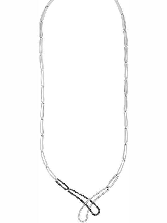 Vitopoulos Set with Necklace , Earrings & Ring from White Gold 14K with Stones