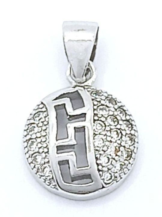 PS Silver Σετ με Σκουλαρίκια & Μενταγιόν από Ασήμι με Πέτρες