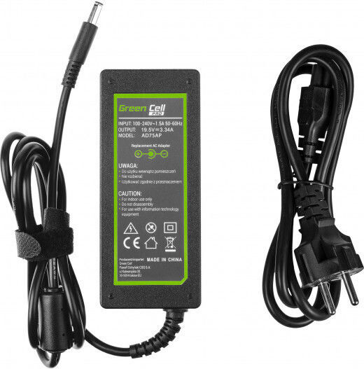 Laptop Charger 65W 19.5V 3.34A for Dell with Detachable Power Cord
