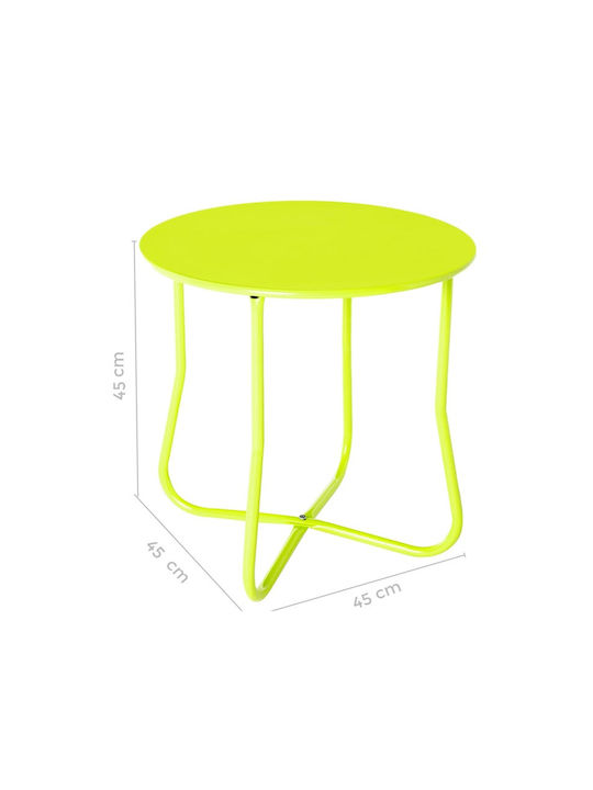 Auxiliary Outdoor Free Standing Metal Table Green 45x45x45cm