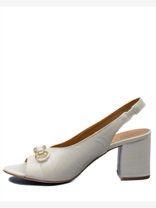Leder Pumps Weiß